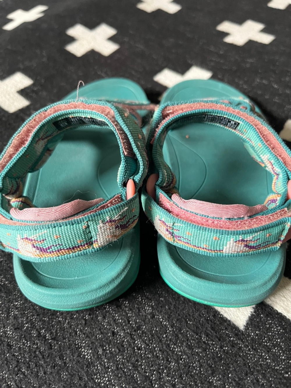 Teva Teal Unicorn Sandals Size 13 - Picture 3 of 5